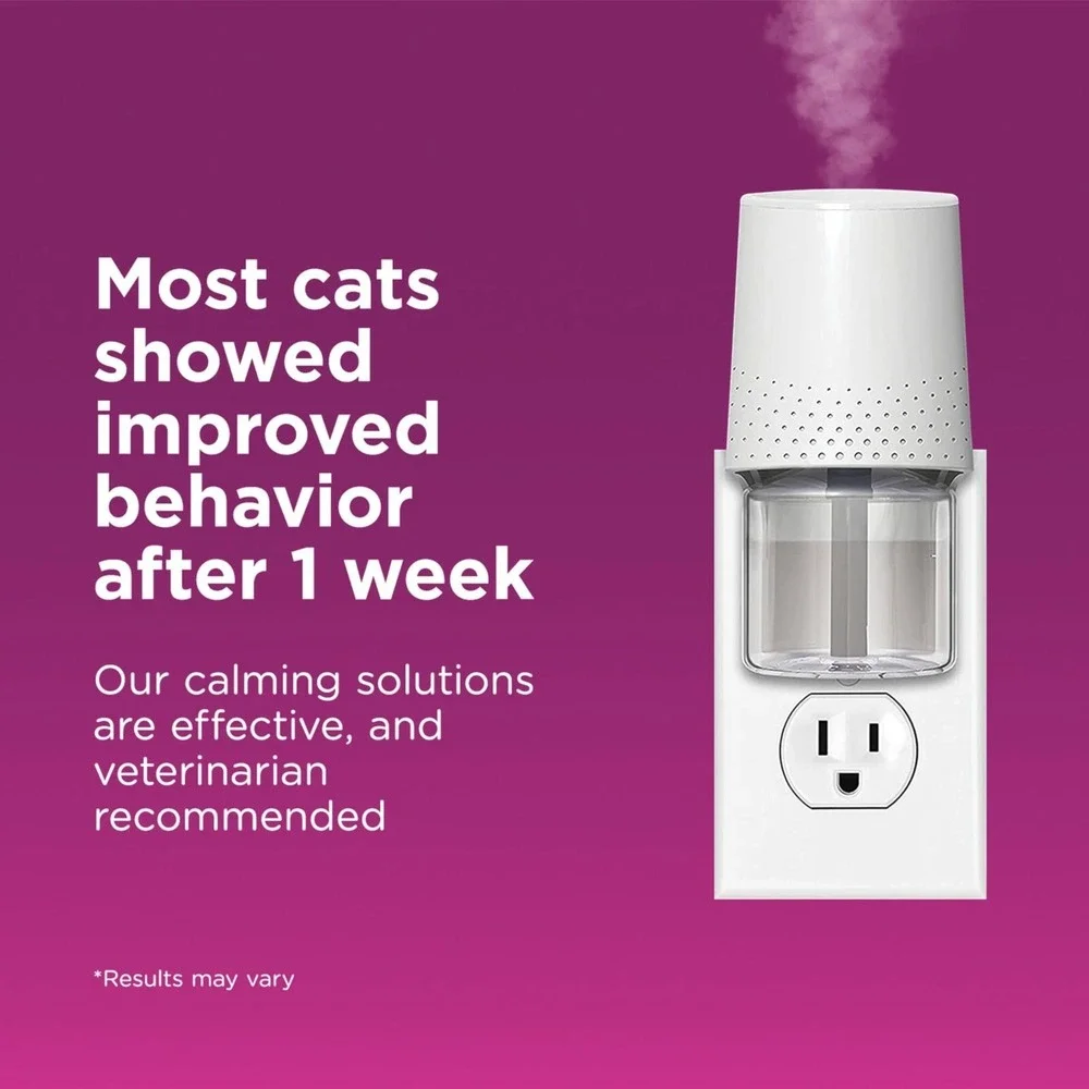 3 Comfort Zone Cat Calming Pheromone Diffuser Vials Refills Cat Anxiety
